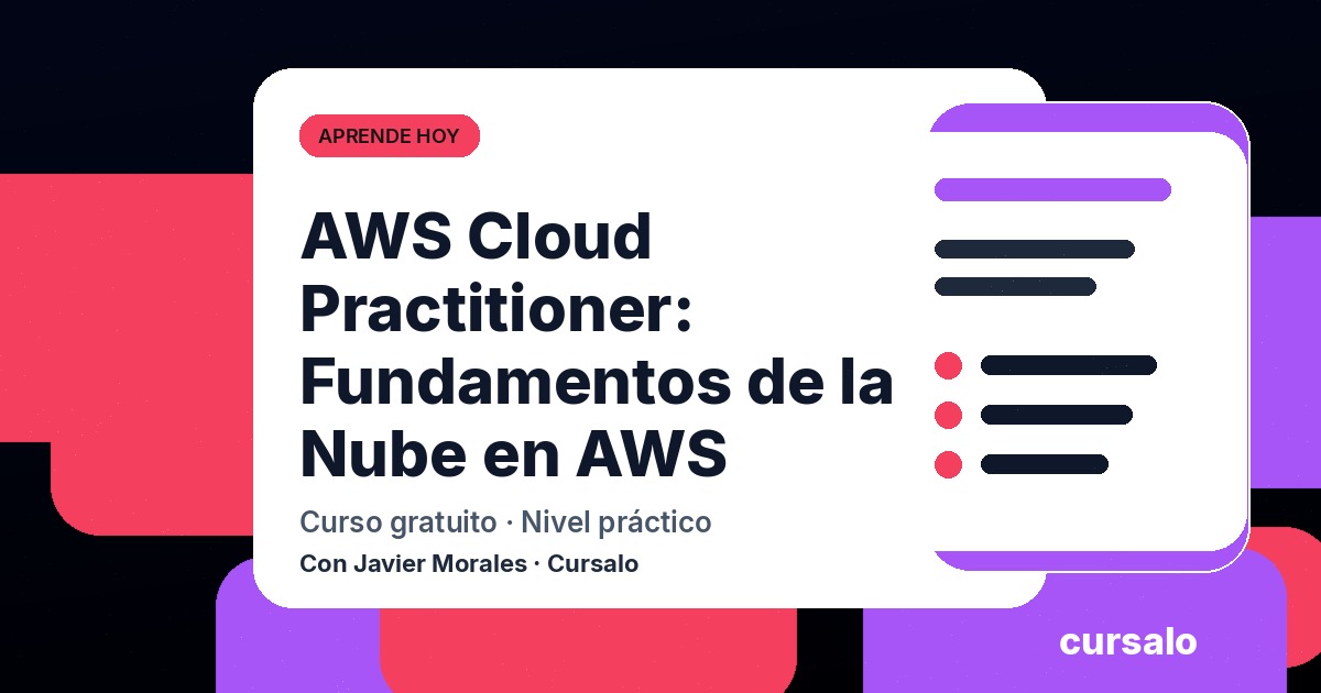 Portada del curso AWS Cloud Practitioner: Fundamentos de la Nube en AWS