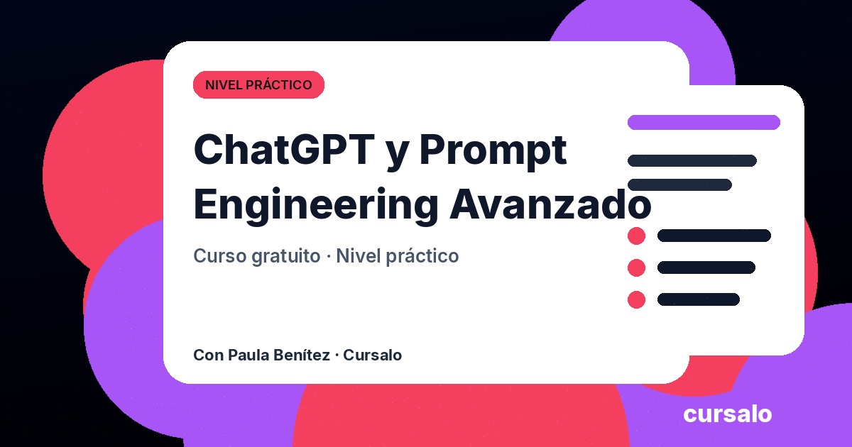 ChatGPT y Prompt Engineering Avanzado