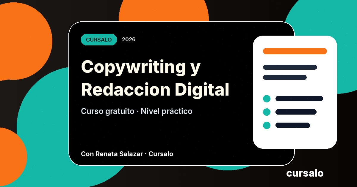 Portada del curso Copywriting y Redaccion Digital