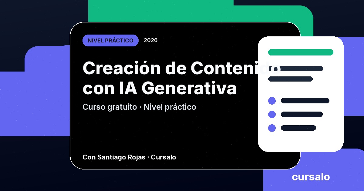 Creación de Contenido con IA Generativa