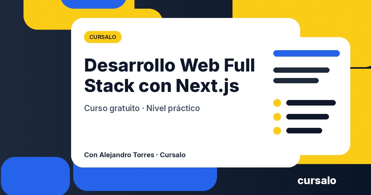Desarrollo Web Full Stack con Next.js