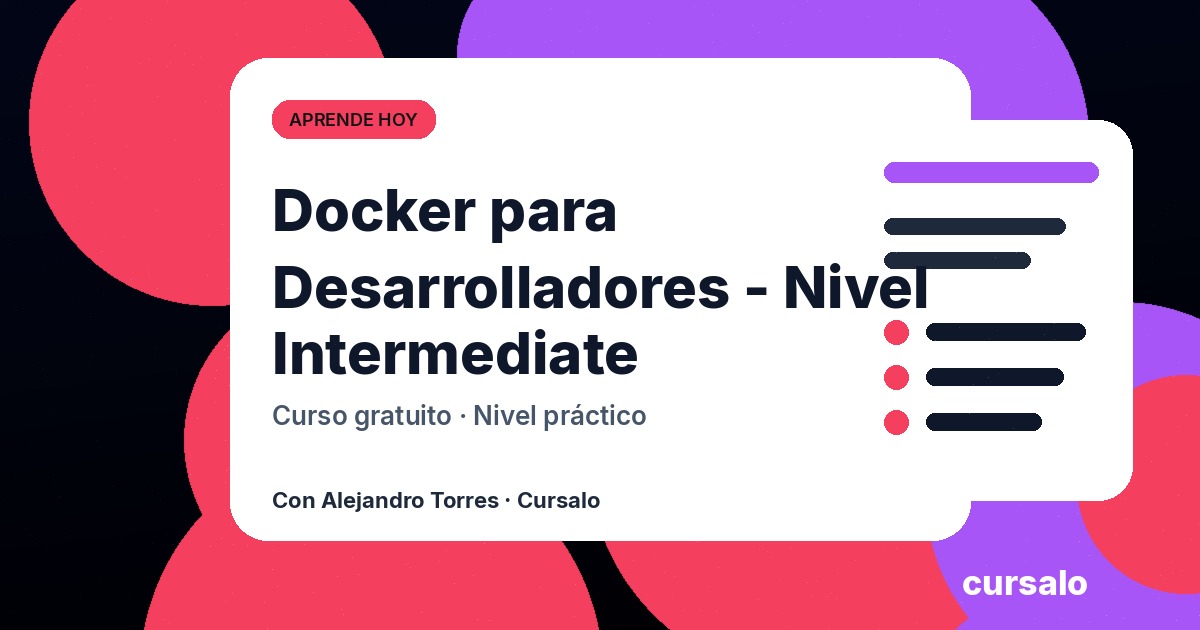 Docker para Desarrolladores - Nivel Intermediate