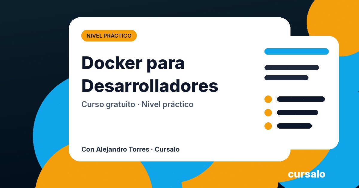 Portada del curso Docker para Desarrolladores
