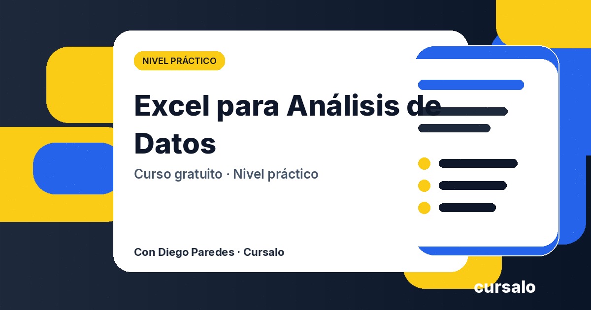 Excel para Análisis de Datos