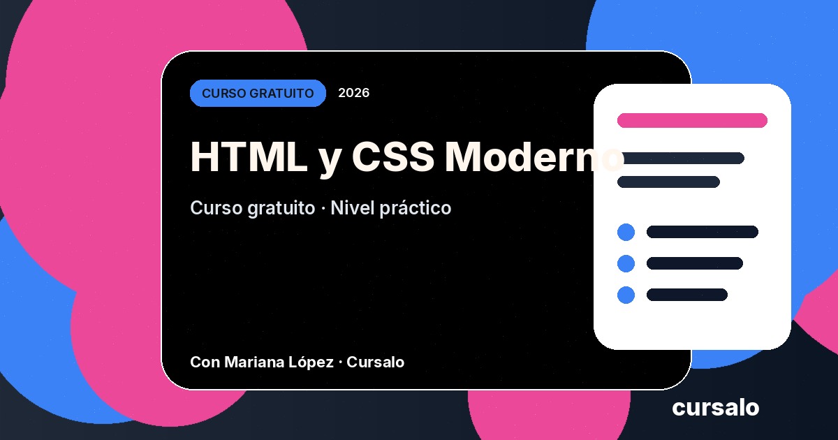HTML y CSS Moderno