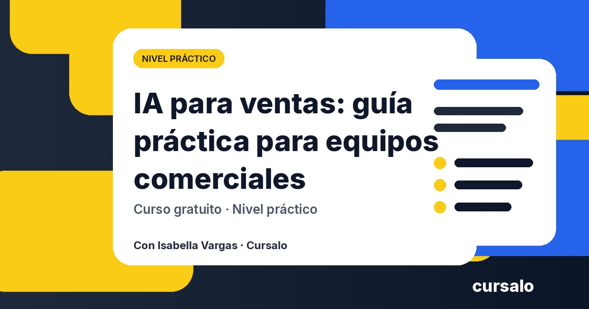 IA para ventas: guía práctica para equipos comerciales