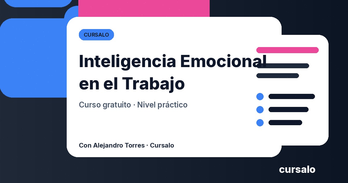 Inteligencia Emocional en el Trabajo
