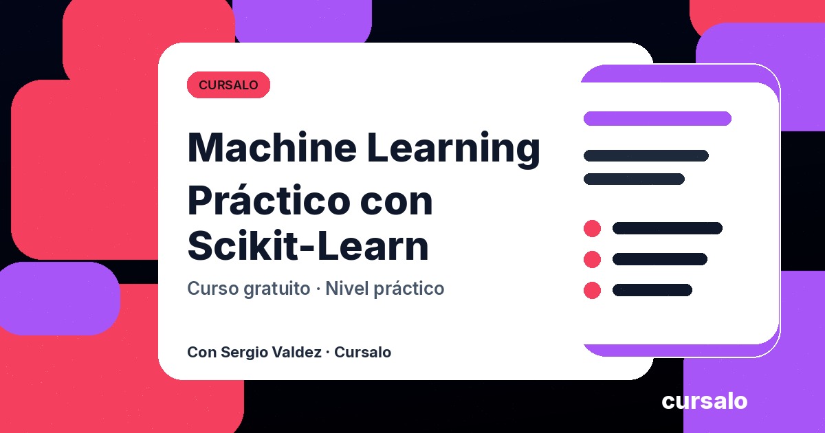 Portada del curso Machine Learning Práctico con Scikit-Learn