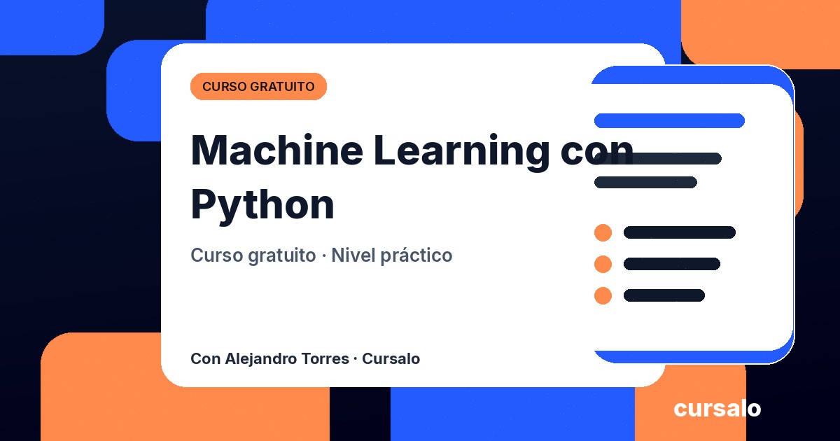 Portada del curso Machine Learning con Python