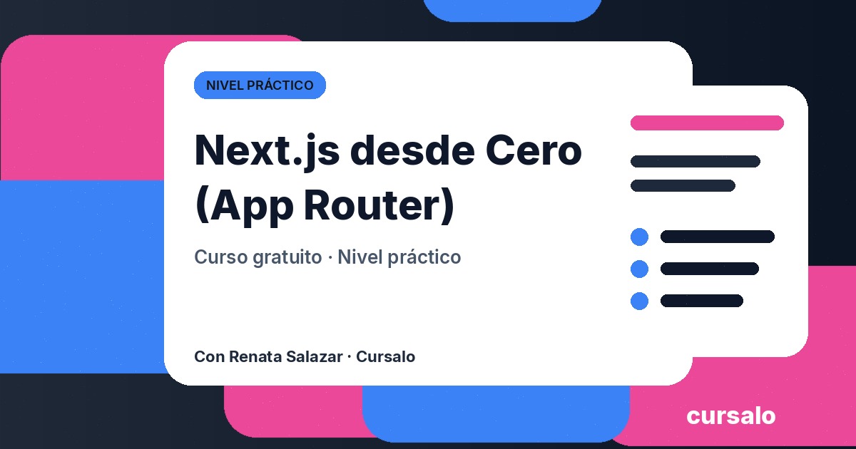 Next.js desde Cero (App Router)
