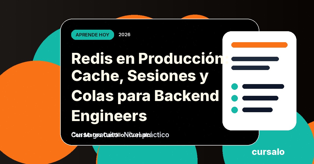 Redis en Producción: Cache, Sesiones y Colas para Backend Engineers